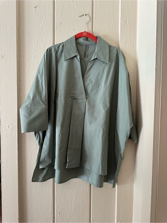 Anthropologie Tops - NEW ANTHROPOLOGIE MEDIUM SAGE GREEN PULLOVER BLOUSE TOP WOW S